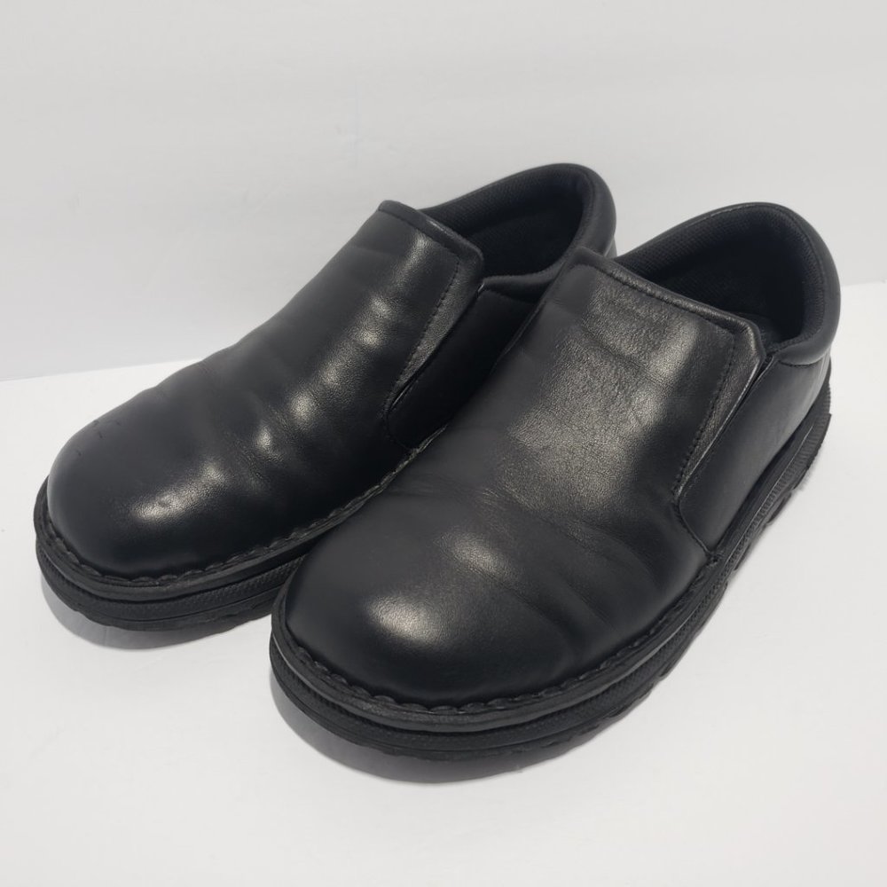 Skechers Comfort Construction Shoes Mens 9.5 Fashion Loafers 4035 Black Leather